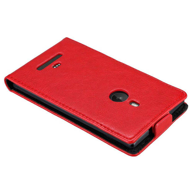 Cadorabo Hoesje geschikt voor Nokia Lumia 925 in APPEL ROOD - Beschermhoes Flip Case Cover magnetische sluiting