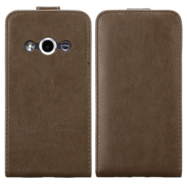 Cadorabo Hoesje geschikt voor Samsung Galaxy XCover 3 in KOFFIE BRUIN - Beschermhoes Flip Case Cover magnetische