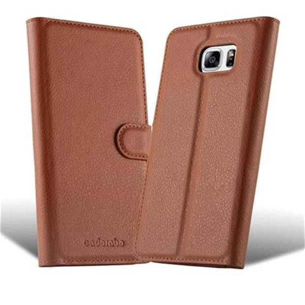 Cadorabo Hoesje geschikt voor Samsung Galaxy NOTE 5 in CHOCOLADE BRUIN - Beschermhoes Cover magnetische sluiting Case