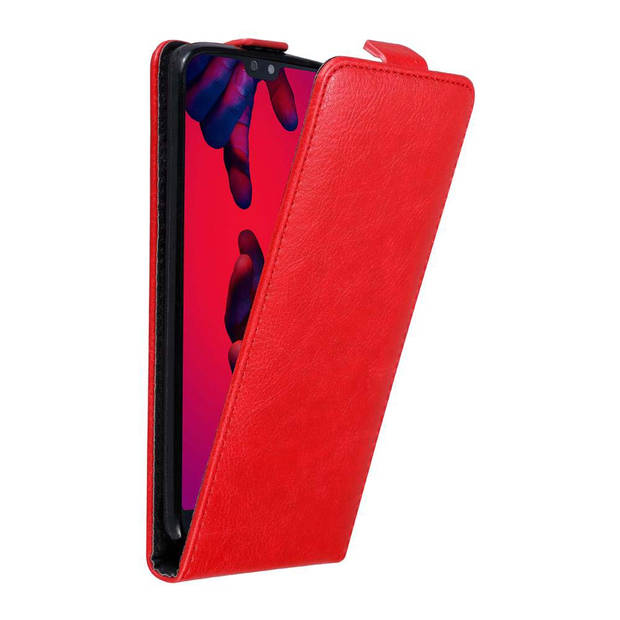 Cadorabo Hoesje geschikt voor Huawei P20 PRO / P20 PLUS in APPEL ROOD - Beschermhoes Flip Case Cover magnetische