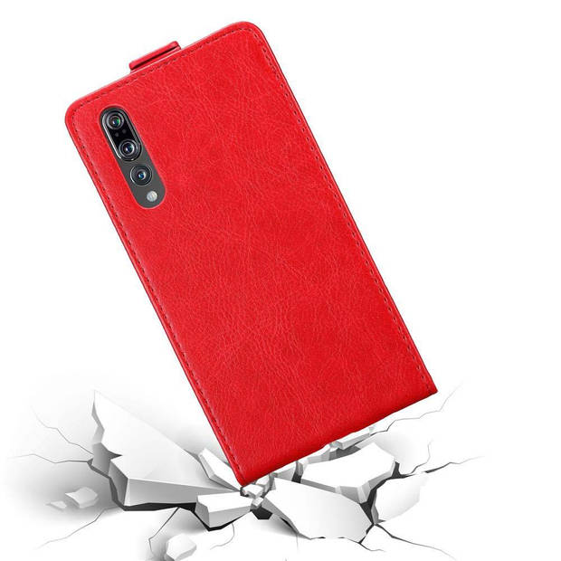 Cadorabo Hoesje geschikt voor Huawei P20 PRO / P20 PLUS in APPEL ROOD - Beschermhoes Flip Case Cover magnetische