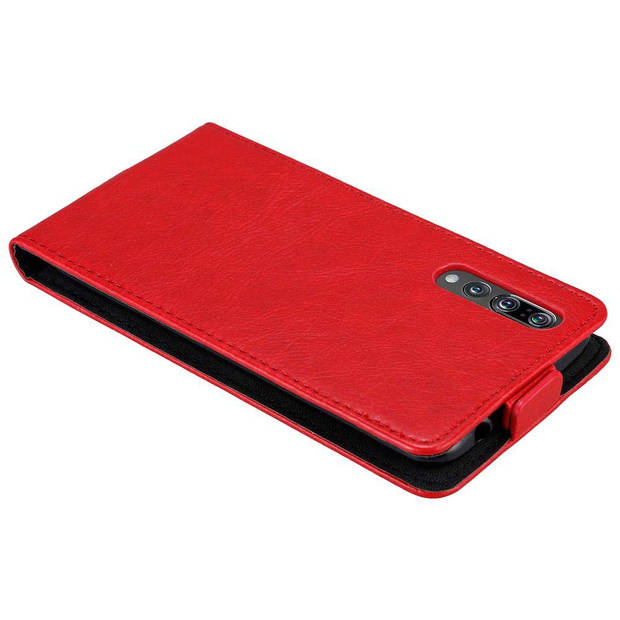 Cadorabo Hoesje geschikt voor Huawei P20 PRO / P20 PLUS in APPEL ROOD - Beschermhoes Flip Case Cover magnetische