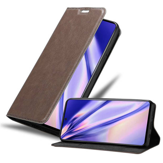 Cadorabo Hoesje geschikt voor Samsung Galaxy A71 5G in KOFFIE BRUIN - Beschermhoes Case magnetische sluiting Cover