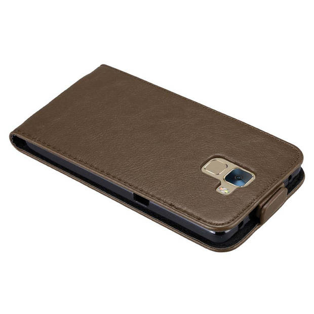 Cadorabo Hoesje geschikt voor Honor 7 in KOFFIE BRUIN - Beschermhoes Flip Case Cover magnetische sluiting