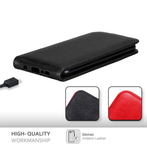 Cadorabo Hoesje geschikt voor Samsung Galaxy S10 4G in ZWARTE NACHT - Beschermhoes Flip Case Cover magnetische sluiting