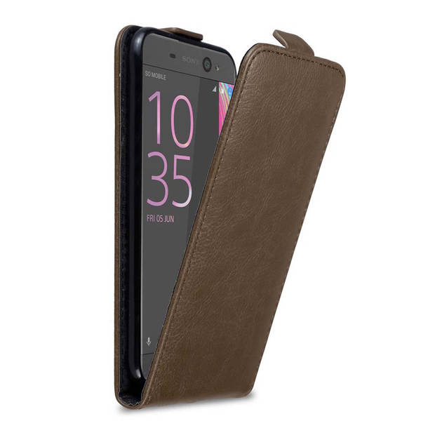 Cadorabo Hoesje geschikt voor Sony Xperia XA ULTRA in KOFFIE BRUIN - Beschermhoes Flip Case Cover magnetische sluiting