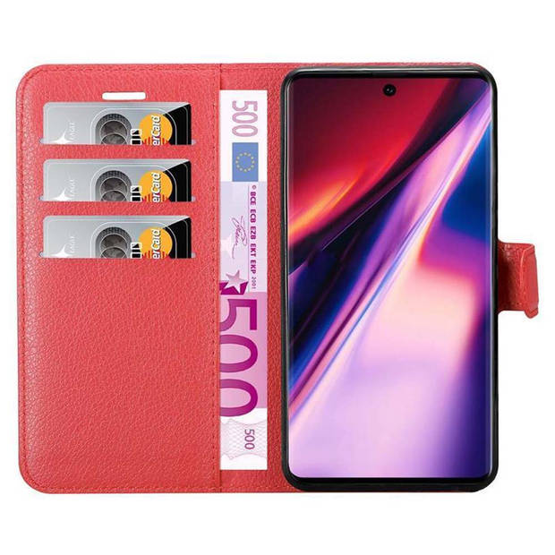 Cadorabo Hoesje geschikt voor Samsung Galaxy NOTE 10 in KARMIJN ROOD - Beschermhoes Cover magnetische sluiting Case