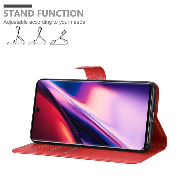 Cadorabo Hoesje geschikt voor Samsung Galaxy NOTE 10 in KARMIJN ROOD - Beschermhoes Cover magnetische sluiting Case