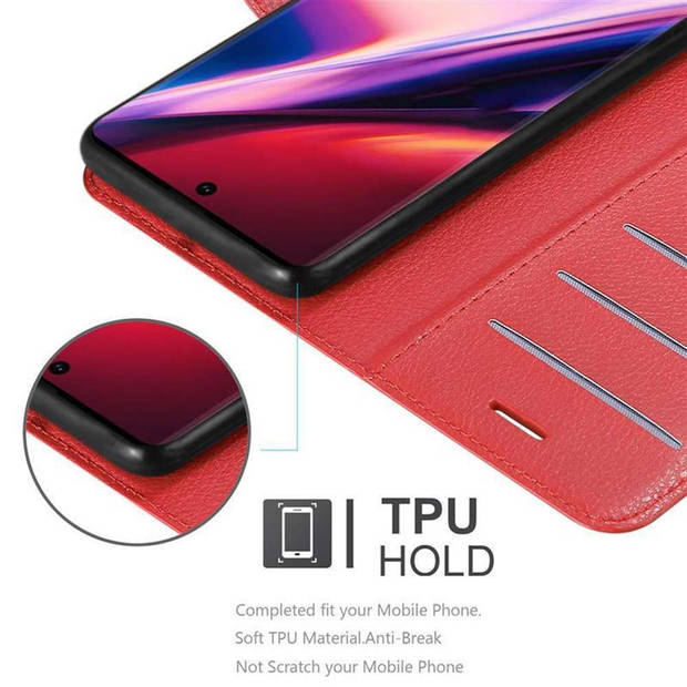 Cadorabo Hoesje geschikt voor Samsung Galaxy NOTE 10 in KARMIJN ROOD - Beschermhoes Cover magnetische sluiting Case