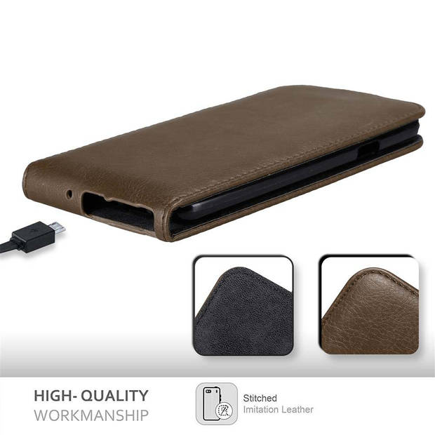 Cadorabo Hoesje geschikt voor Samsung Galaxy NOTE 3 NEO in KOFFIE BRUIN - Beschermhoes Flip Case Cover magnetische