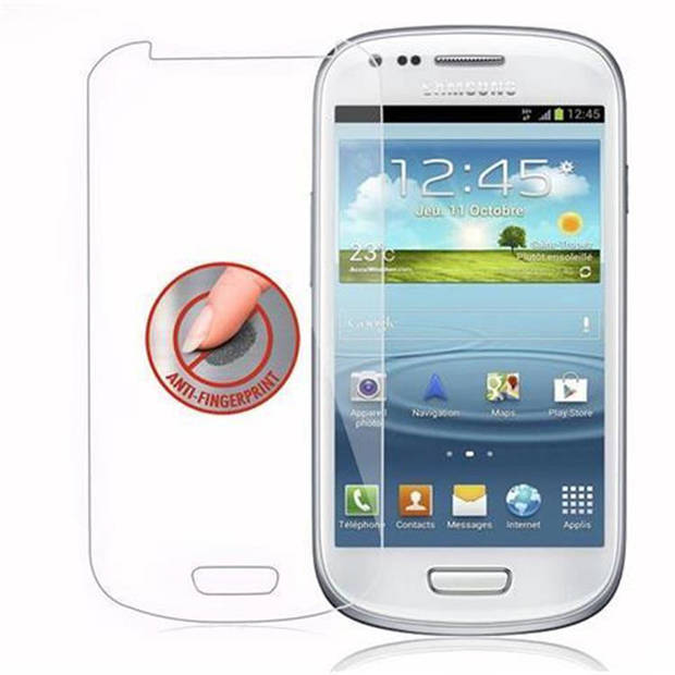 Cadorabo Screenprotector geschikt voor Samsung Galaxy S3 MINI in KRISTALHELDER - Tempered Display Pantser Film