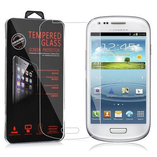 Cadorabo Screenprotector geschikt voor Samsung Galaxy S3 MINI in KRISTALHELDER - Tempered Display Pantser Film