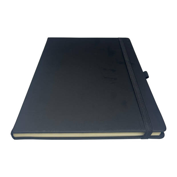DULA Notitieboek A4 Zwart gelinieerd met harde kaft