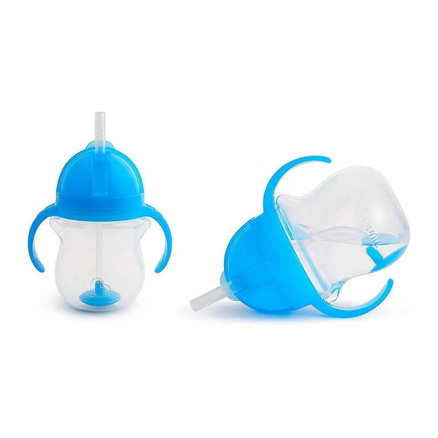 Munchkin - Tip & Sip Straw Cup - Anti-Lek Rietjesbeker - Blauw