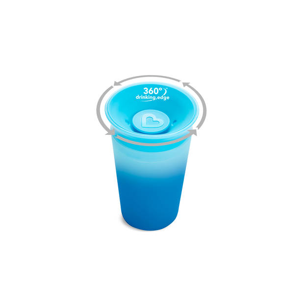 Munchkin Miracle Anti-Lek 360° Drinkbeker - Sippy Cup - Veranderd van Kleur - Warmtegevoelig - Oefenbeker voor Baby en