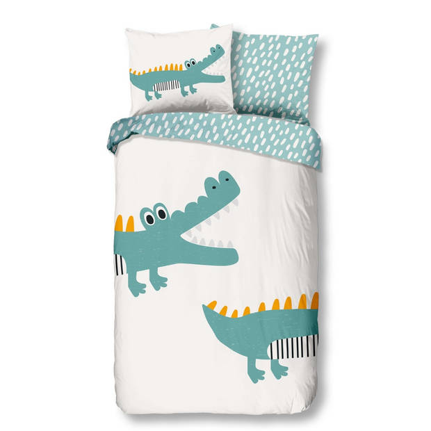 Kinder Dekbedovertrek Good Morning Katoen Crocodile - multi 140x200/220cm