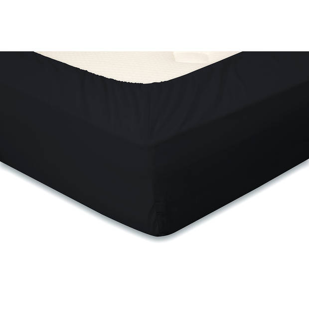 Eleganzzz Hoeslaken Jersey Katoen Stretch 35cm Hoge Hoek - zwart 180x210/220cm - 200x200cm