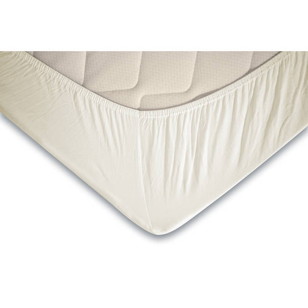 Eleganzzz Topper Hoeslaken Jersey Katoen Stretch - ivoor 160x210/220cm - 180x200cm