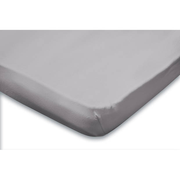 Eleganzzz Topper Hoeslaken Jersey Katoen Stretch - licht grijs 140x210/220cm - 160x200cm