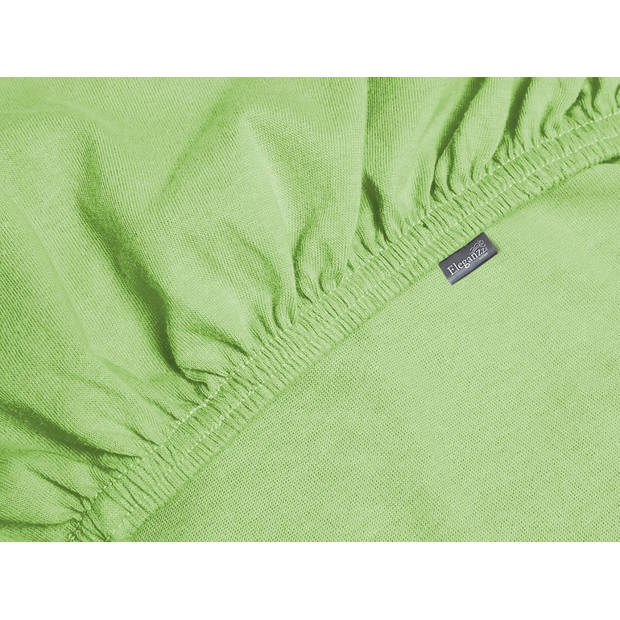 Eleganzzz Topper Hoeslaken Jersey Katoen Stretch - lime 140x210/220cm - 160x200cm