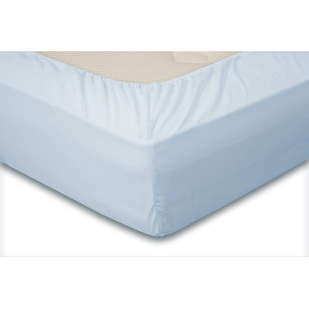 Eleganzzz Hoeslaken Jersey Katoen Stretch 35cm Hoge Hoek - licht blauw 180x210/220cm - 200x200cm