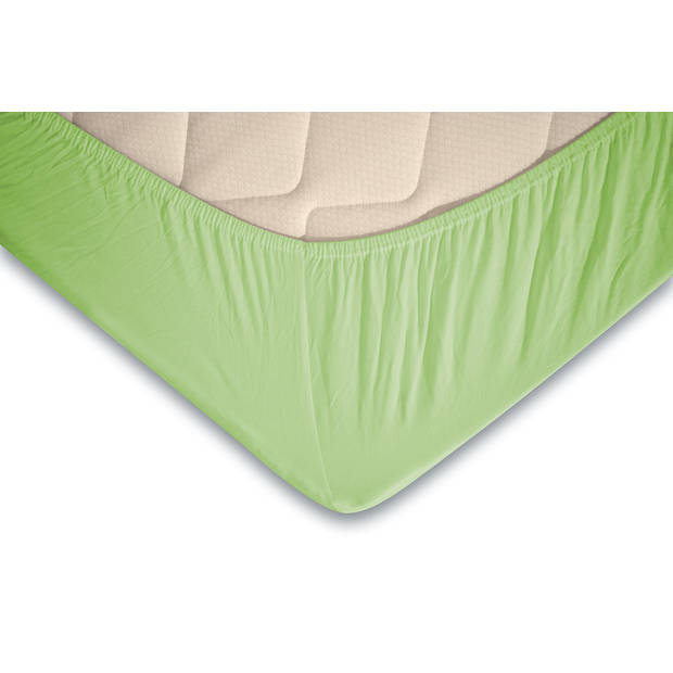 Eleganzzz Topper Hoeslaken Jersey Katoen Stretch - lime 90x210/220 - 100x200