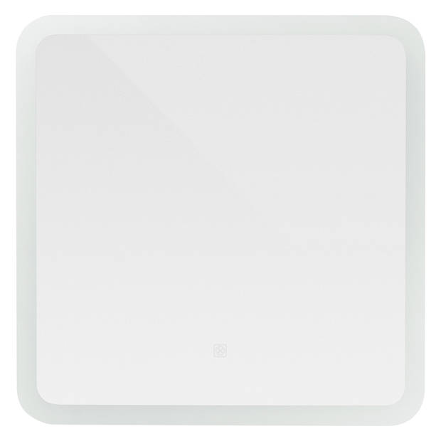 Badkamer LED spiegel met aanraakschakelaar 60x60 cm wit glas ML design