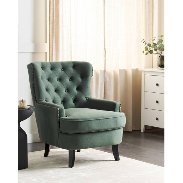 Beliani VIBORG II - Fauteuil-Groen-Polyester