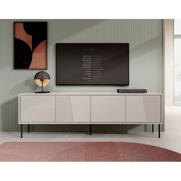 Meubella TV-Meubel Blanes - Beige - 200 cm