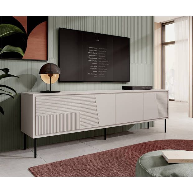 Meubella TV-Meubel Blanes - Beige - 200 cm