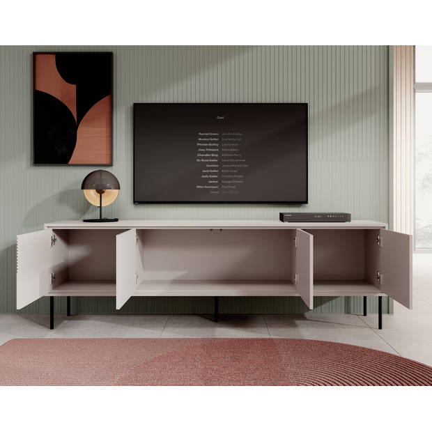 Meubella TV-Meubel Blanes - Beige - 200 cm