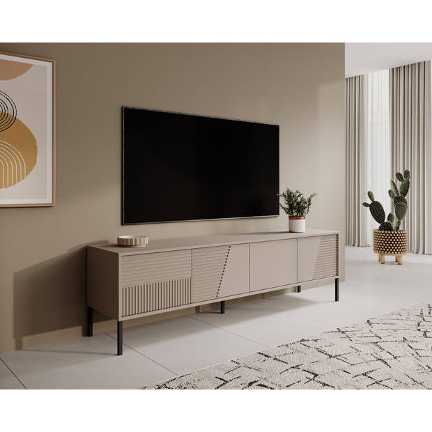 Meubella TV-Meubel Davey - Beige - 190 cm