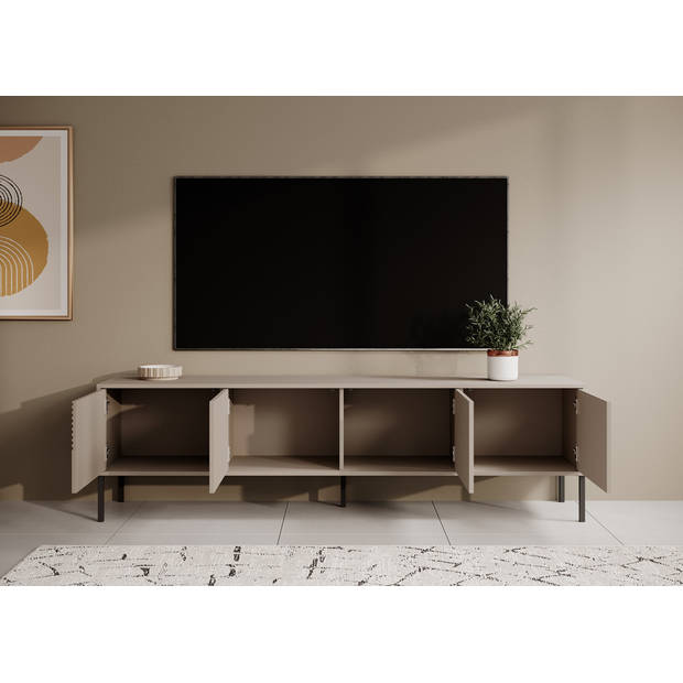 Meubella TV-Meubel Davey - Beige - 190 cm