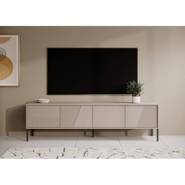 Meubella TV-Meubel Davey - Beige - 190 cm