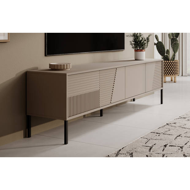 Meubella TV-Meubel Davey - Beige - 190 cm