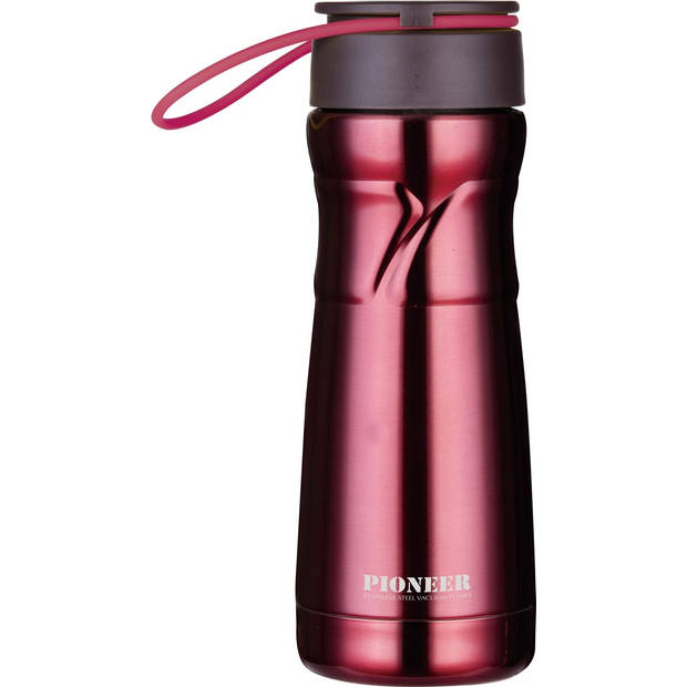 Pioneer - Vacuum Thermosbeker - 450ml - Rood - Verwijderbare infuser - Pioneer