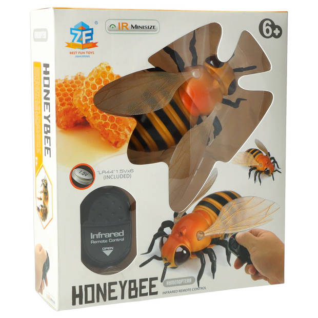 Ikonka RC-honingbij + Afstandsbediening - Hobby Speelgoed - Geel