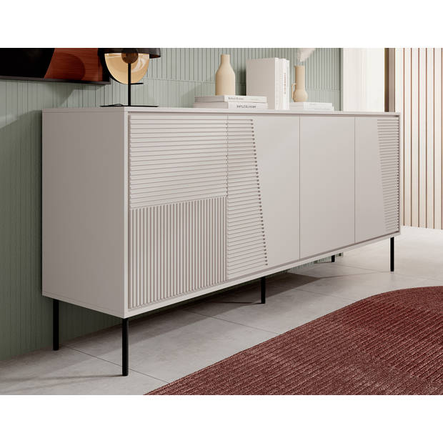 Meubella Dressoir Blanes - Beige - 200 cm