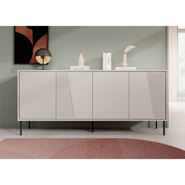 Meubella Dressoir Blanes - Beige - 200 cm