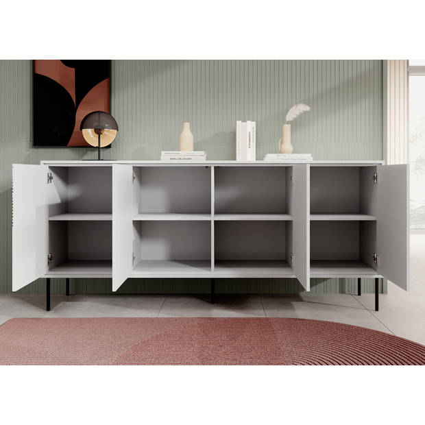 Meubella Dressoir Blanes - Wit - 200 cm