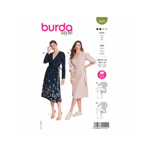 Burda 5933 Jurk maat 34-44