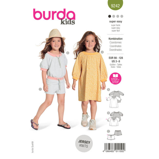 Burda 9242 Combinatie maat 98-128