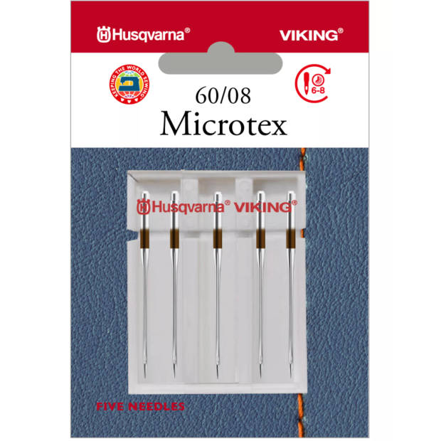 Husqvarna-Viking Microtex 60 (5 stuks) Naalden