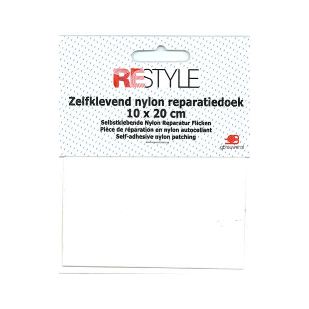 Restyle 015.79105 Reparatiedoek nylon 10 cm x 20 cm zelfklevend