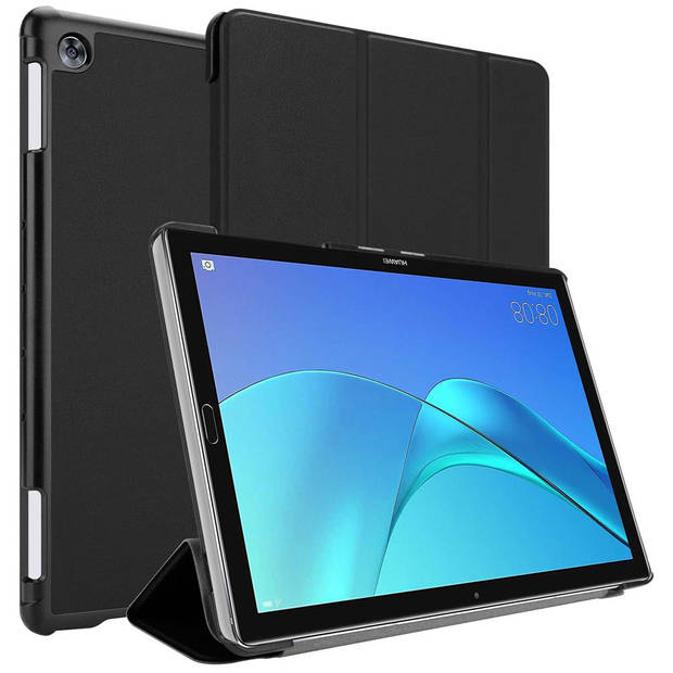 Cadorabo Tablet Hoesje geschikt voor Huawei MediaPad M5 LITE 10 (10.1 inch) Case in SATIJN ZWART - Beschermhoes Cover