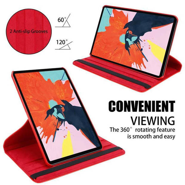 Cadorabo Tablet Hoesje geschikt voor Apple iPad PRO 2018 (12.9 inch) in KLAPROOS ROOD - Beschermhoes Case Cover Auto