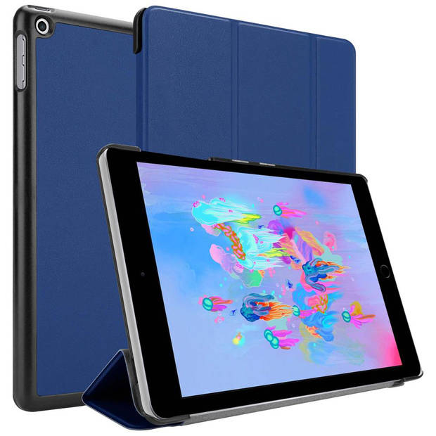 Cadorabo Tablet Hoesje geschikt voor Apple iPad PRO (9.7 inch) Case in JERSEY DONKER BLAUW - Beschermhoes Cover Auto