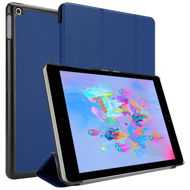 Cadorabo Tablet Hoesje geschikt voor Apple iPad PRO (9.7 inch) Case in JERSEY DONKER BLAUW - Beschermhoes Cover Auto