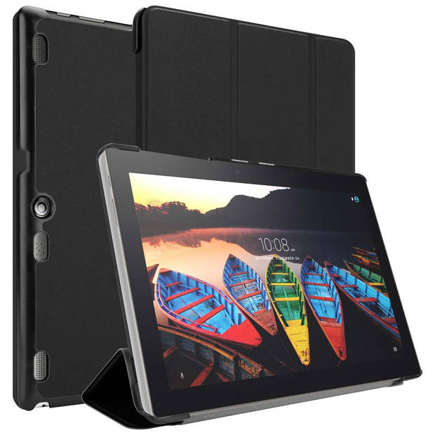 Cadorabo Tablet Hoesje geschikt voor Lenovo Tab 3 10 Business (10.1 inch) Case in SATIJN ZWART - Beschermhoes Cover Auto