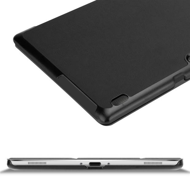 Cadorabo Tablet Hoesje geschikt voor Lenovo Tab 3 10 Business (10.1 inch) Case in SATIJN ZWART - Beschermhoes Cover Auto